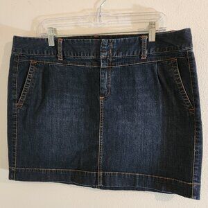 Tommy Hilfiger dark denim jean mini skirt sz 16